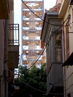 The Minaret of the Neratze mosque is undergoing restoration work